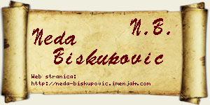 Neda Biskupović vizit kartica